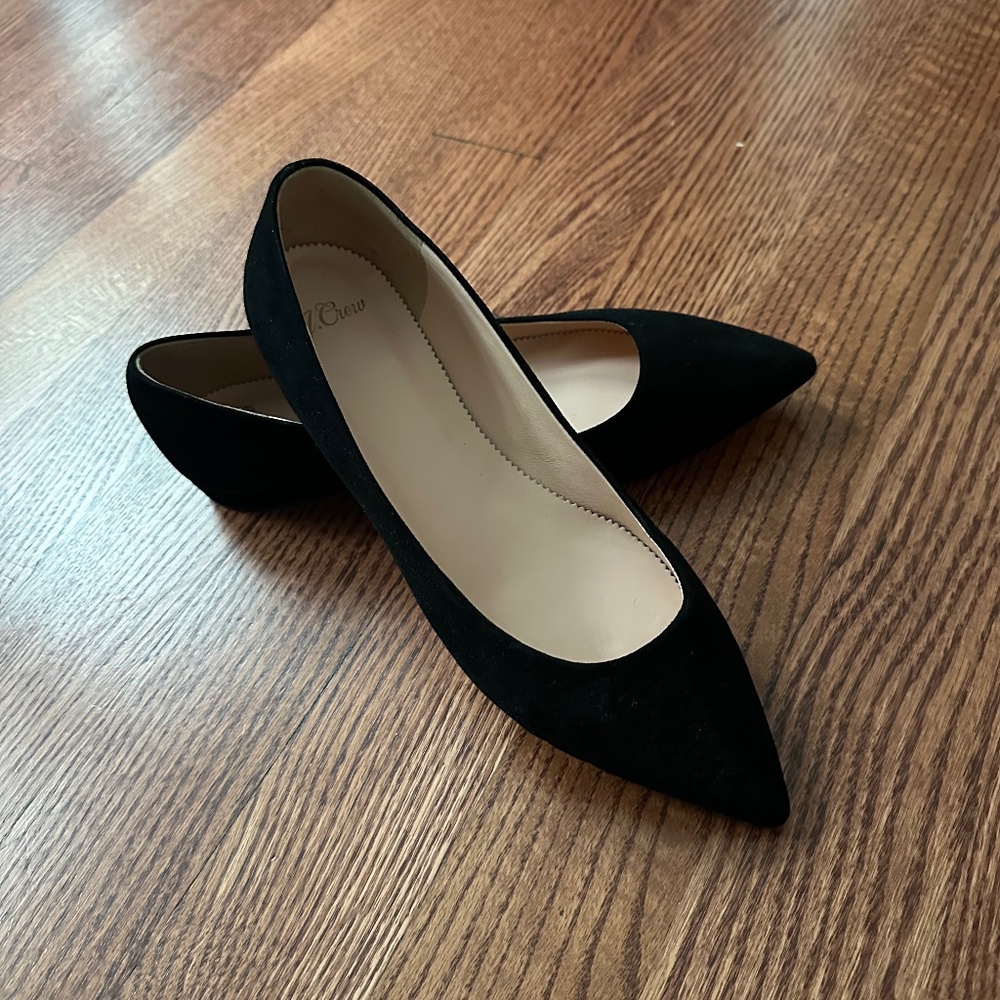 J. Crew Like-New Pointed Toe Black Flats